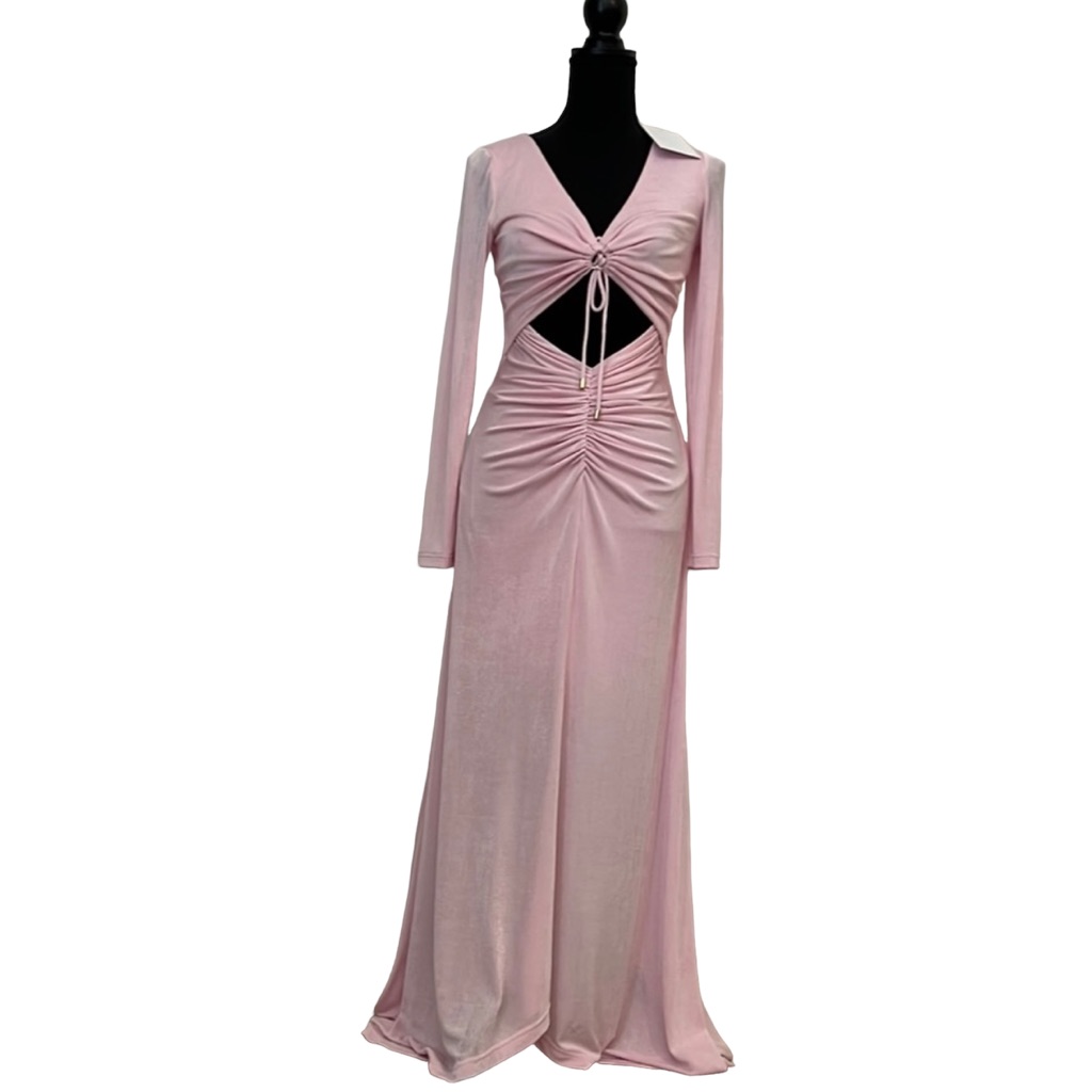 Pink Long Dress Size 4 (15a)